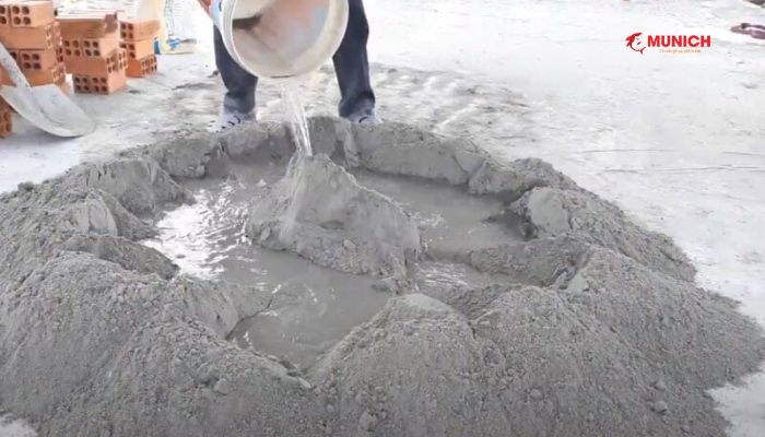 Tỉ lệ nước khi trộn vữa