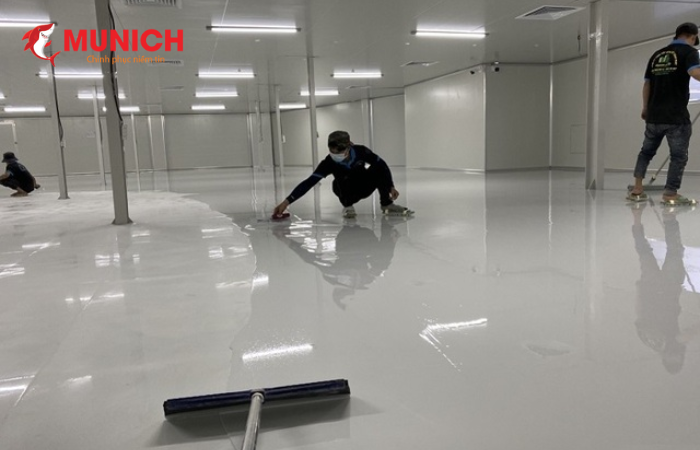 Thi công sơn Epoxy tự san phẳng 