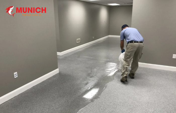 Thi công sơn Epoxy chưa đúng cách cho mặt sàn