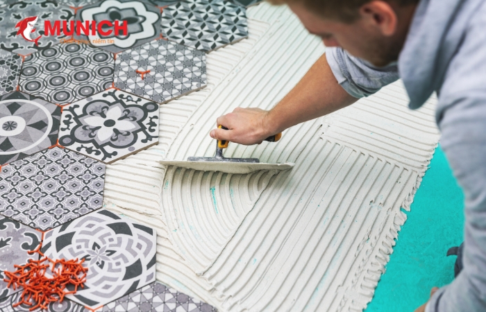 Keo dán gạch trong nội thất