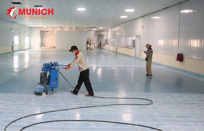 Loại bỏ bằng máy mài sàn